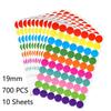 6mm 8mm 10mm 19mm 20mm 40mm Colored Dot Stickers Polka Circle Office Classroom Party Decoration Toys Diary Decoration Sticker