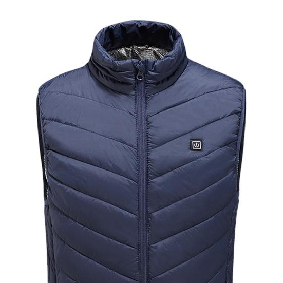 Heating Waistcoat Stand Collar Firm Hemming Comfortable Warming Rechargeable Electric Heating Vest