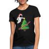 Astronaut Decorating Christmas Tree Space Design Women's T-Shirt