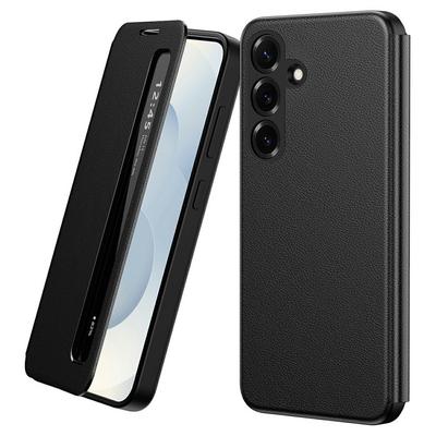 Custodia per Samsung Galaxy S26 Plus, Finestra Smart View in Pelle, nera
