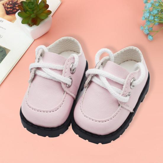 1 Pair Doll Toys High Simulation Fine Workmanship Lace-up Tear-resistant Entertainment Match The Doll Faux Leather 20cm 14 Inch Doll
