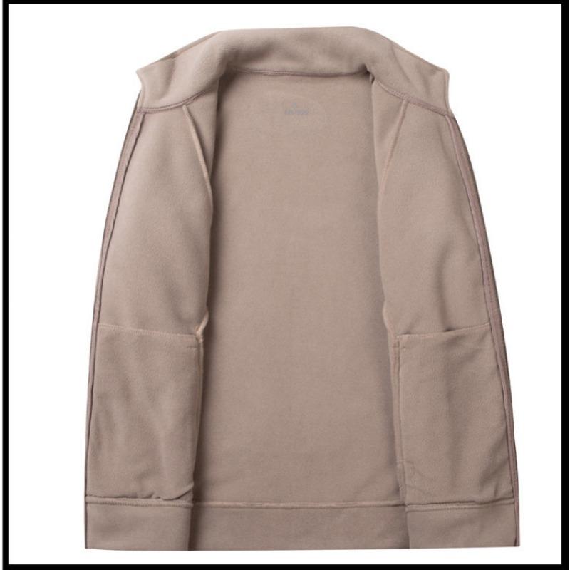 Nová podzimní a zimní pánská bunda Polar Fleece zesílená ležérní bunda korejský styl trendy velká velikost ležérní móda muži