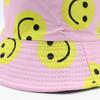 Smiley Face Double-Sided Wearing Bucket Hat Men And Women Street Trend Basin Hat Travel Sunscreen Couple Hat Tide