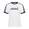 Adidas Originals Linear Striped Cotton Sports Knit Short Sleeve T-Shirt Women Tops HZ9541