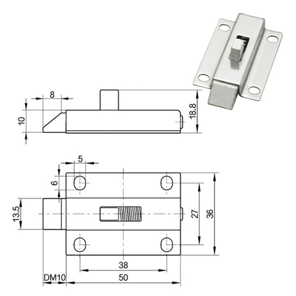 Automatic Spring Latch Spring Bounce Lock Stainless Steel Latch Secure Lock