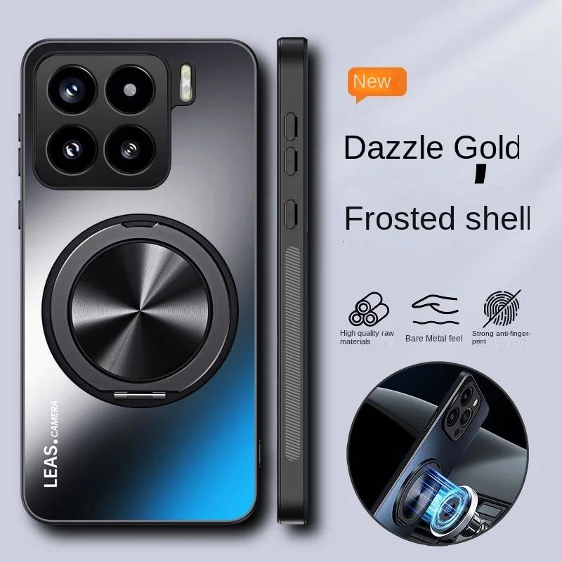 

Для Xiaomi Mi 14T Pro Чехол Жесткий Матовый С Кольцом Подставка Магнитный Защитный Чехол Для Xiaomi Mi 13T 12T 14T Pro Shell For Mi 14T чёрный