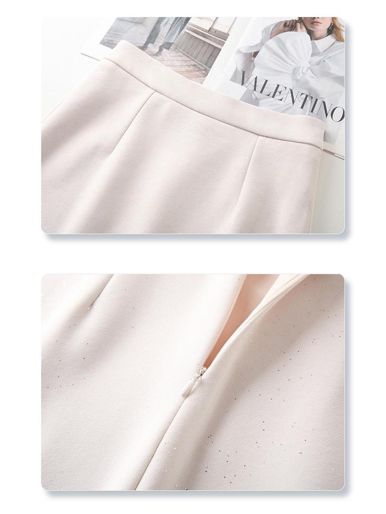 2025 Women's Black Midi High Waist Slimming Bodycon Skirt - New Spring/Summer Design