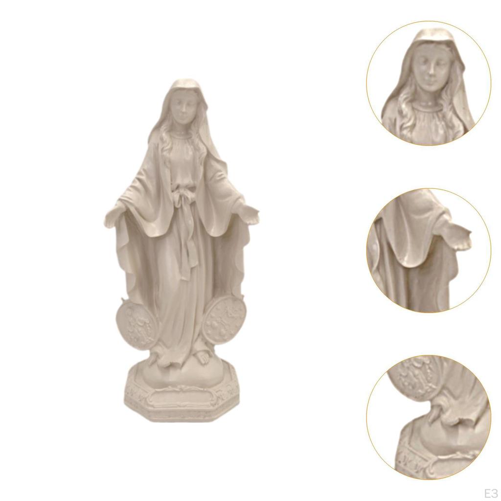 Catholic Mary Statue Figurine Craft Elegant Collection Figure Sculpture for Living Room