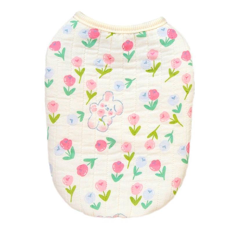 Cotton yarn pet cat dog clothes small puppy Pomeranian vest vest spring autumn winter clothing