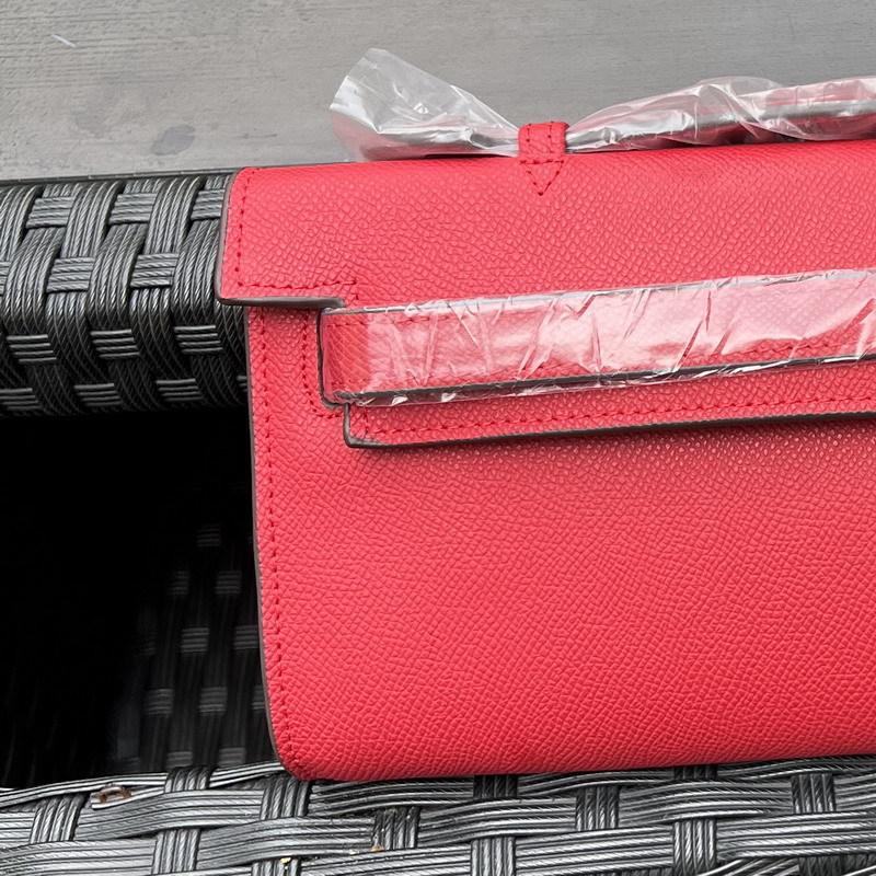 Genuine Leather Palm Pattern Cut Clutch Bag Cowhide Dinner Long Handbag
