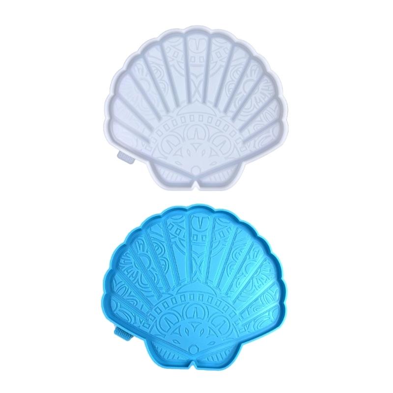 3D Resin Mold Epoxy Resin Mold with Realistic Scallop Shapes Fine Carved Silicone Mold for Wall Desktop Décoration