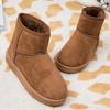 Winter new snow boots velvet thickened medium tube short boots student flat-bottomed short tube thick-soled cotton shoes