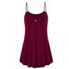Elegant Women's Fashion Summer Plus V-neck Sleeveless Button Loose Hem T Shirt