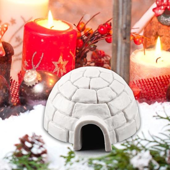 3 Pezzi Modello Igloo Animali Artici Decorativi Realistici Modello Architettonico Accessori per Acquario