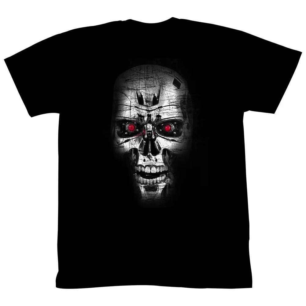 Unisex Sommer Terminator T-Shirt Retro Sci-Fi Actionfilm Muster Kurzarm Lässig Übergroßes Unisex T-Shirt Streetwear Baumwolle