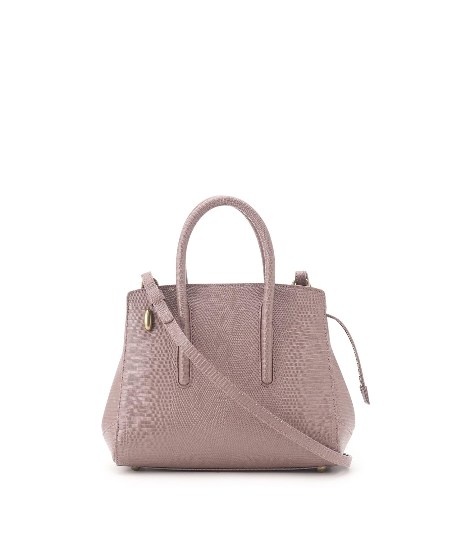 

Toff & Loadstone Jolly Lizard (S) Handbag with Shoulder Strap, Embossed Leather, One Size, Maroon and Dusty Pink