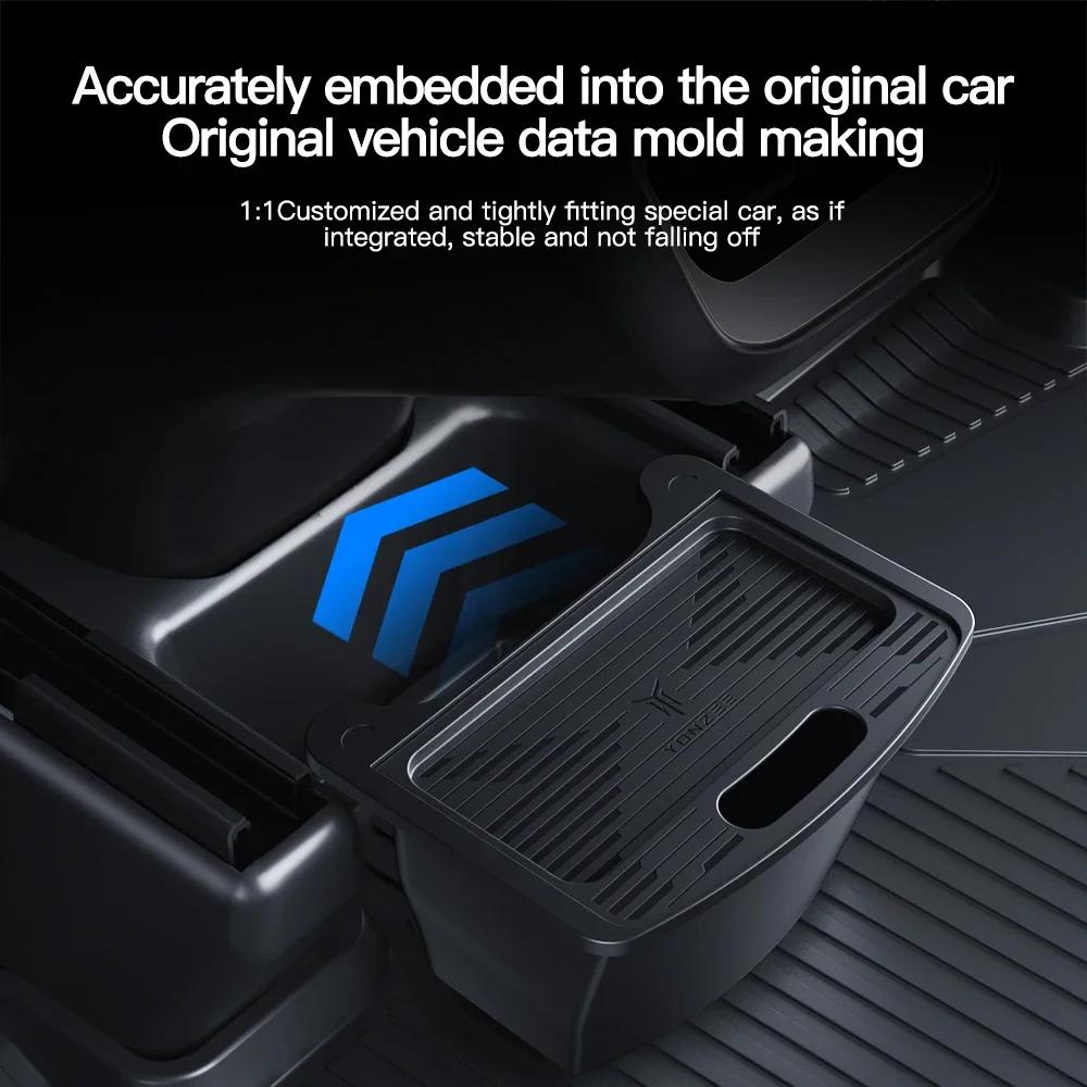 For Tesla Model Y Magnetic Suction Back Row Intermediate Storage Box For Tesla ModelY Storage Box Car Accessories