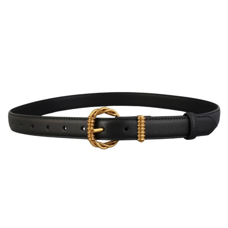 Womens Genuine Leather Belt 2.3cm Width Slim Waistband Jeans Office Casual Style 2026