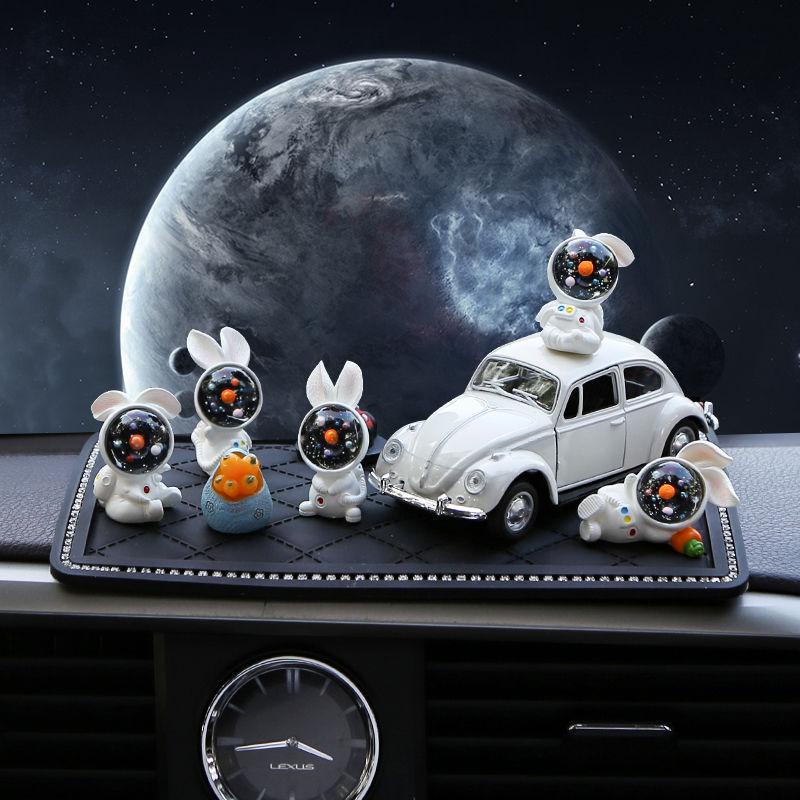 2025 Starry Sky Rabbit Car Ornament New Design Cute Popular Astronaut Car Dashboard Interior Decoration for Women