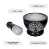 Divit Shilp Mortar and Pestle, Natural Stone Grinder for Spices, Pastes, Herbs, Seasoning etc. (Tree of Life)