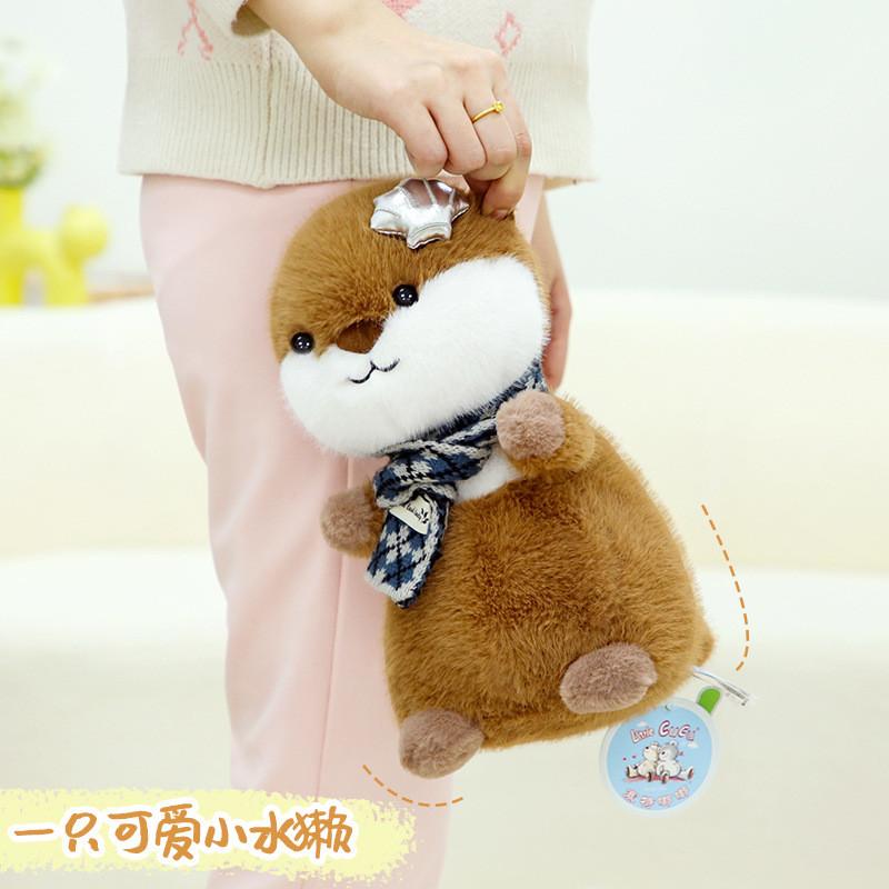 Soft Scarf Cute Otter Plush Toy Apply Children Birthday Gift And Room Decoration