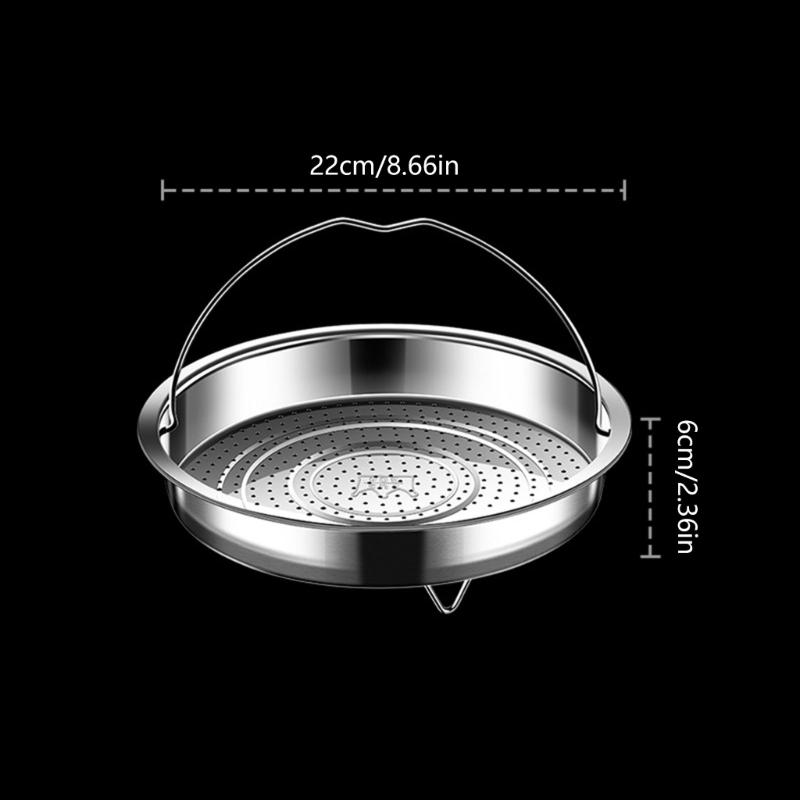 Stainless Steels Steamers Basket with Handle Food Strainer Basket Steaming Tray Steaming Grid Vegetable Steamers Rack