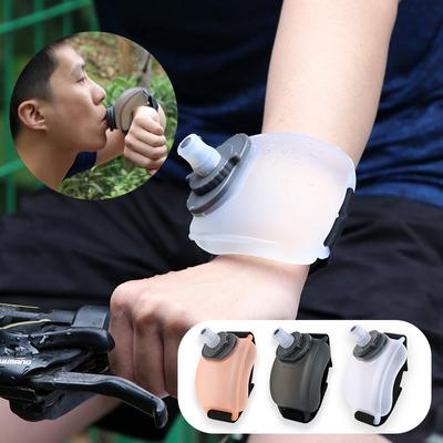 200ml Wrist Water Bottle, Portable Silicone Hands-Free Hydration Bottle for Running, Cycling & Outdoor Sports