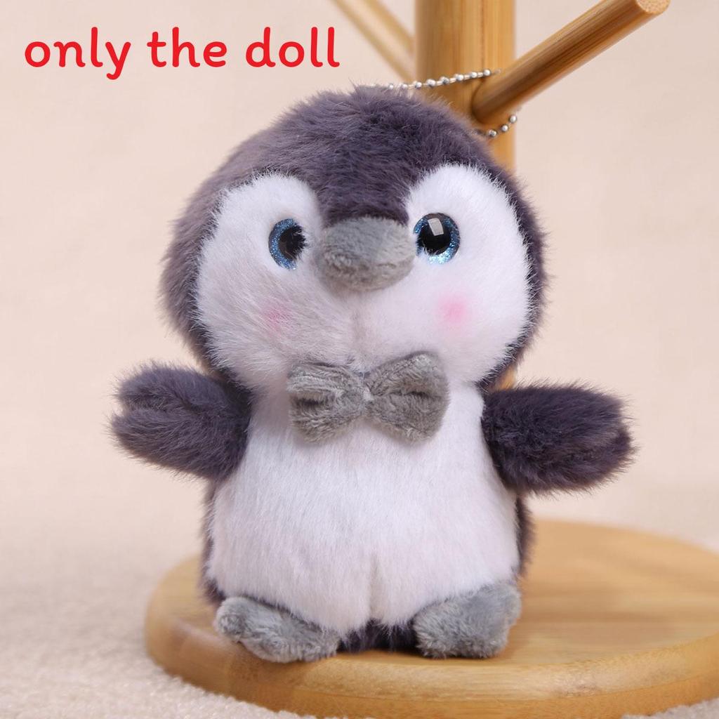 Penguin Plush Keychain With Bow Tie And Scarf Design For Bag Decor