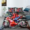 Comfortable Motorcycle Themed Bedding Set 3D Down Duvet Cover 2/3 Pieces for Boys/teenagers/men's Rooms AU180 * 210 Full Size Duvet Cover
