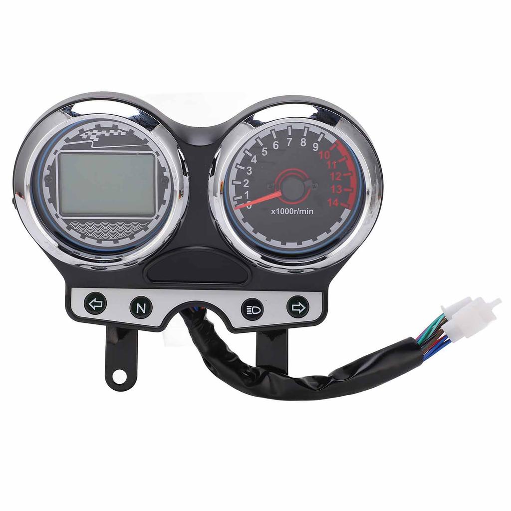 12V Motorcycle LCD Gauge Speedometer Tachometer Gear Mileage Display Fit for Suzuki EN125 3F EN150 12 16