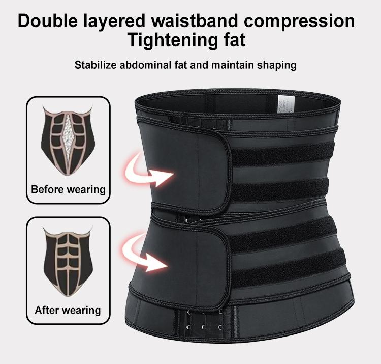 OEM Women's Colombian Fajas Girdles Sauna Sweat Waist Trimmer Tummy Belt Effective Weight Loss Trainer