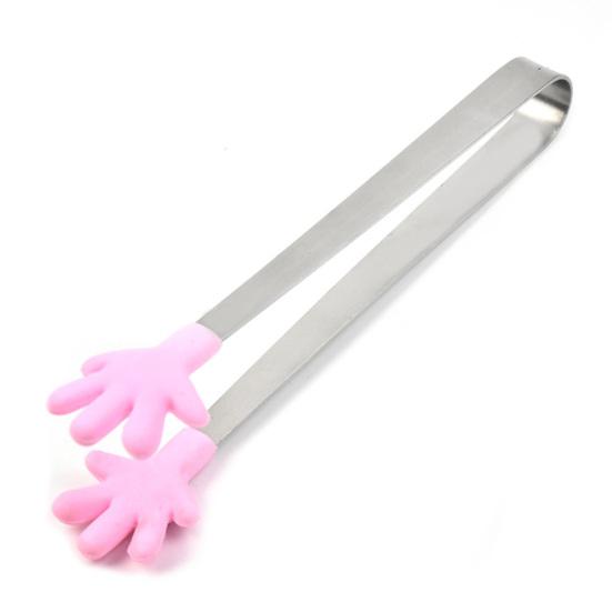 Klip na potraviny Přenosný Roztomilý Mini z nerezové oceli ve tvaru ruky Kleště na ledové kostky Cukr do kuchyně