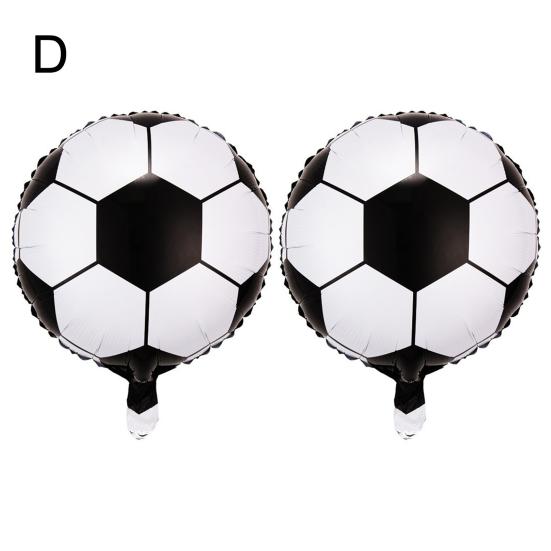2Pcs Festival Balloons Inflatable Lightweight Multiple Ball Patterns Multi-style Reusable Decoration Aluminum Sports Themed Happy Festival Balloons