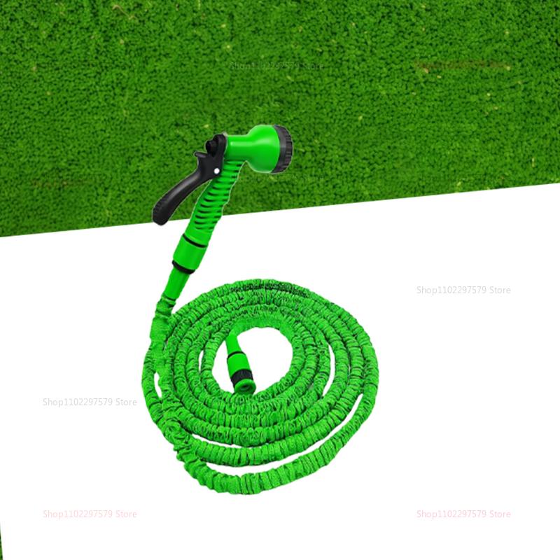 Expandable Magic Hose 7 Water Spray Functions High Pressure Car Wash Garden Watering Water Gun Flexible Hose for Yard Cleaning