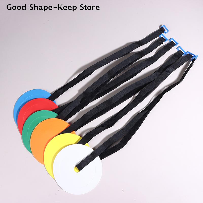 5Pcs Set 15CM TPR Soccer Goal Target Training Discs Adjustable Flat Spot Markers for Enhancing Football Shooting Accuracy Aids
