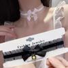 Sexy Little Bell Gothic Lace Choker Necklace Victorian Velvet Collar with Bowknot Pendant Punk Elegant  for Women Party