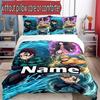 3pcs Duvet Cover Set (1*Duvet Cover + 2*Pillowcase, Without Core), Custom Name Demon Slayer Pattern Bedding Set, Home Bedroom Decor Gift