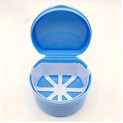 1pcs Denture Set Storage Box, Soaking And Cleaning Portable, Dental Specific Storage Box, Oral Care Tool