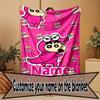 Custom Name Personalized Crayon Shin Print Blanket, Home Decor, Bedroom, Sofa, Camping, Couch, Gifts for Birthday Christmas