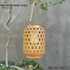 Solar Rattan Lantern with Hemp Rope Handle: Retro Style, 10 High-Brightness LED Beads