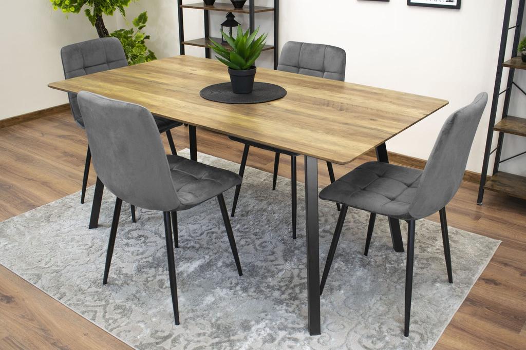 KARA Chair - Dark Gray Velvet X 2