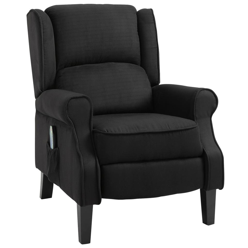 Reclining Massage Armchair With Remote Control 78x83x101cm Black
