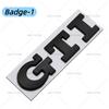 Insignia Adhesiva Metálica con Logo GTI para Rejilla Frontal/Maletero Trasero de Coche Accesorios