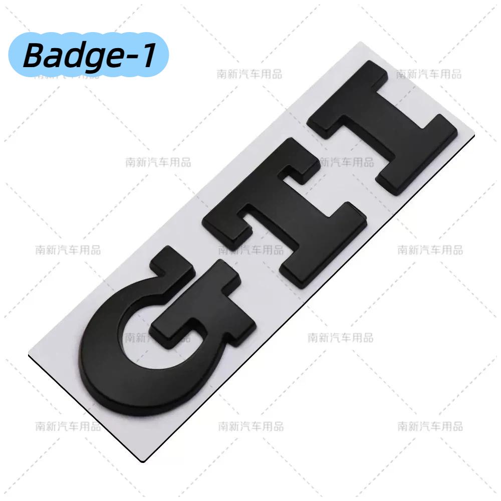 Insignia Adhesiva Metálica con Logo GTI para Rejilla Frontal/Maletero Trasero de Coche Accesorios