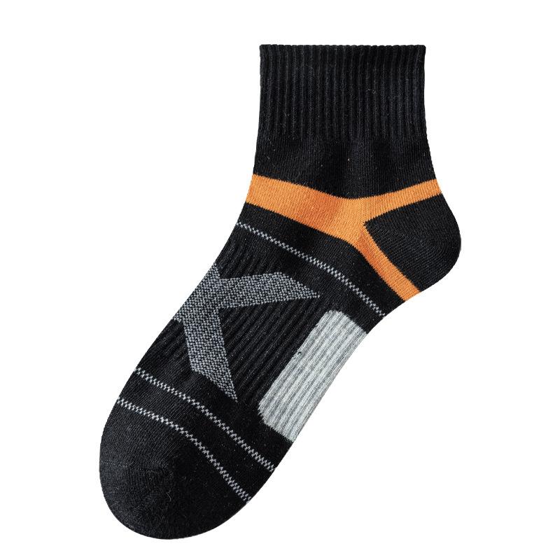 High Quality 1Pairs-pack Combed Cotton Men's Socks New Casual Breathable Active Socks Man Stripe Long Sock EUR 39-43