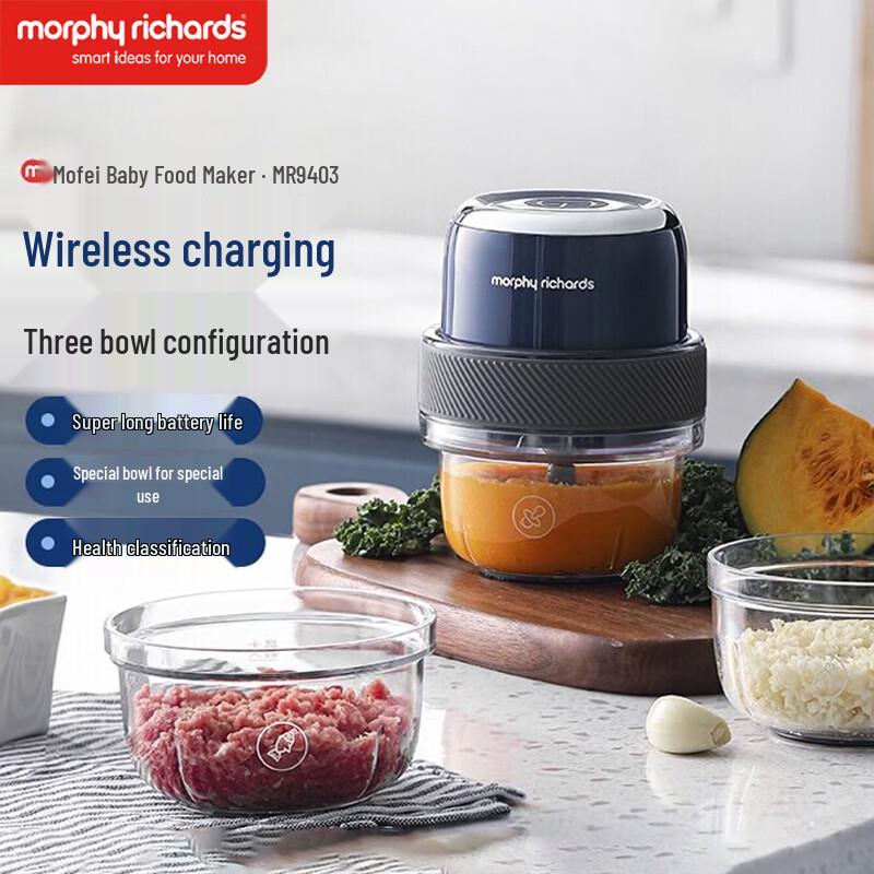Беспроводной портативный электрический кухонный комбайн и мясорубка Morphyrichards