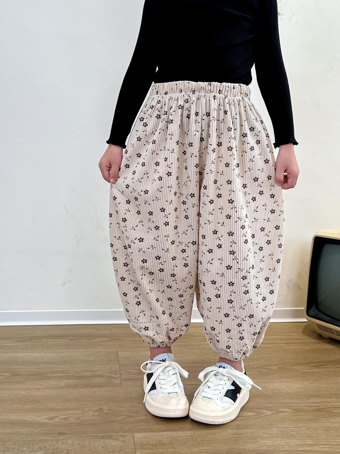 

Осенние детские модные вельветовые брюки-гаремы - Повседневный свободный крой для мальчиков и девочек 110 cm