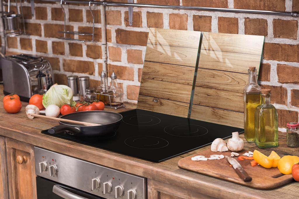 GLAS-KOCHFELDSCHUTZPLATTE 70x52 HOLZ