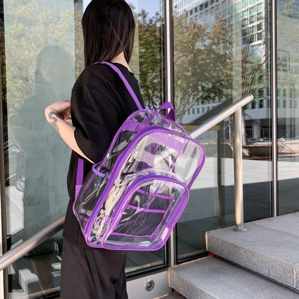 Waterproof Students School Bag Large Capacity Clear Shoulder Bag  Students/Girls