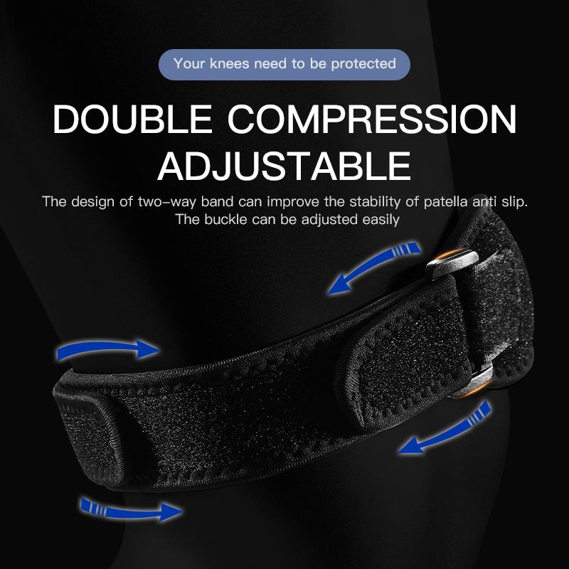 Sports Two-Way Compression Adjustment Patella With Eva Shock Absorption Cycling Running Basketball Meniscus Protection Knee Pads